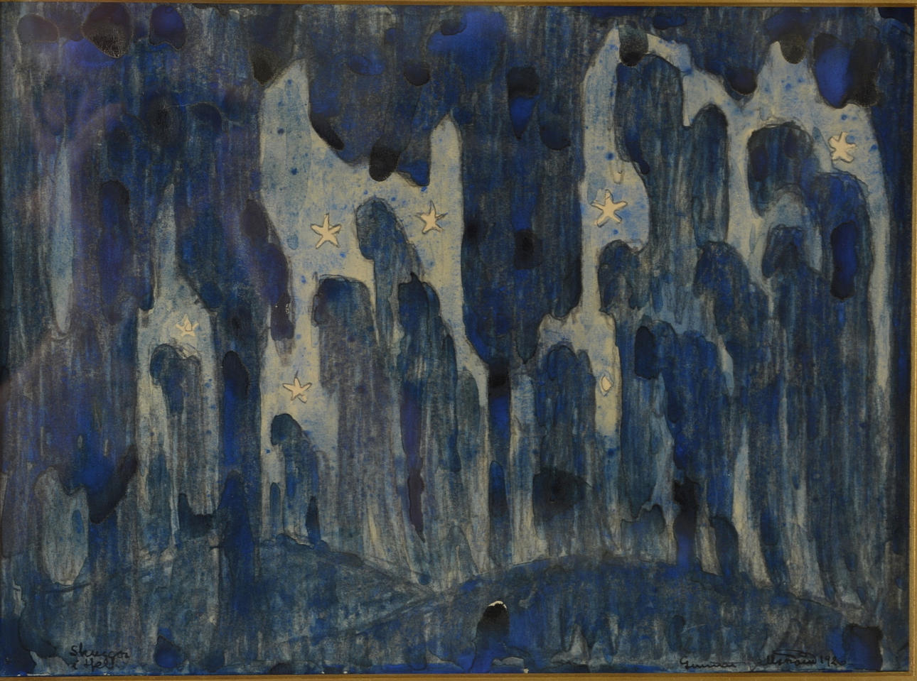 GUNNAR HALLSTRÖM. Gouache.