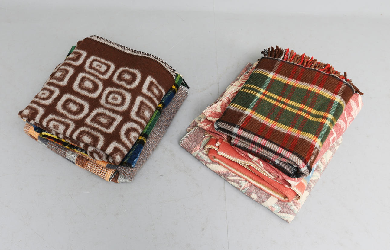 FILTAR/PLÄDAR, 7 st, bland annat Habo, 1900-talets mitt.