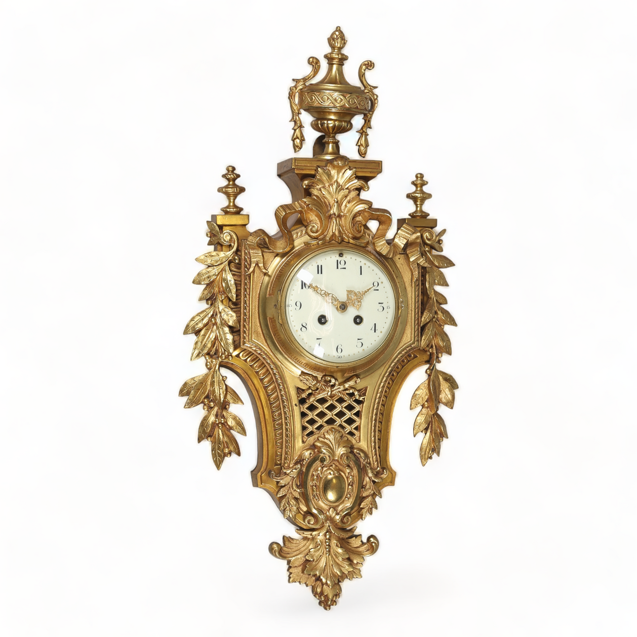 PÉNDULO DE PARED, latón, Japy Fères, estilo rococó.