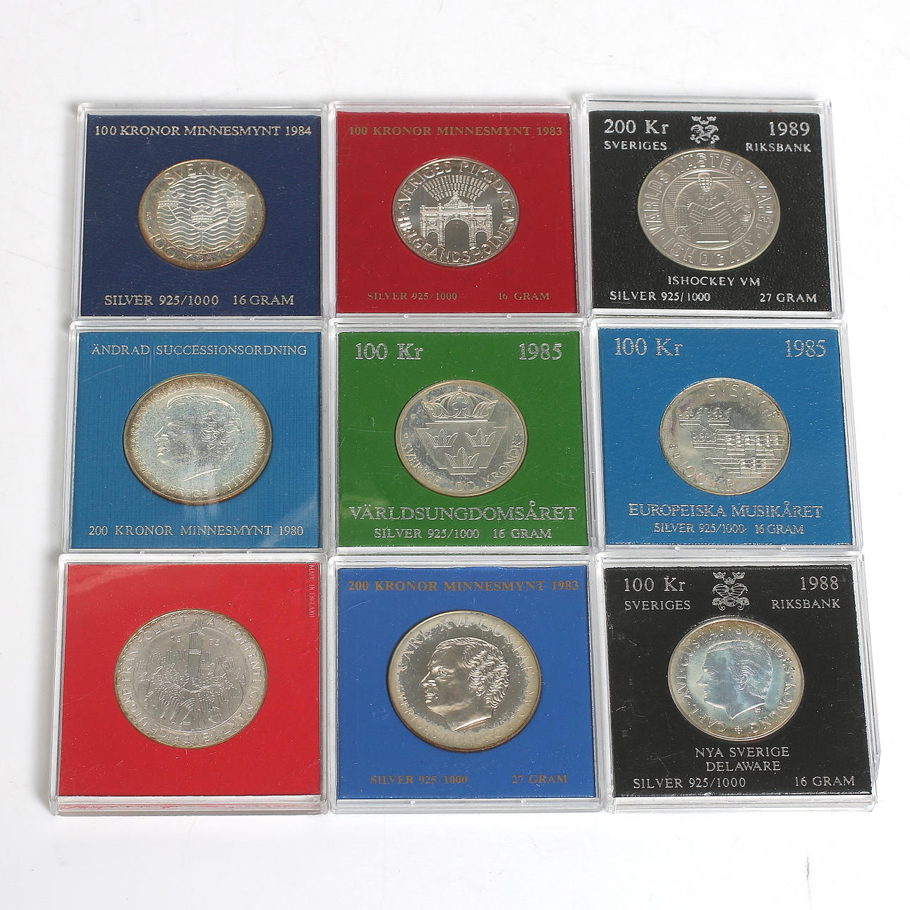 SILVERMYNT, 9 st, silver. 1900-tal.