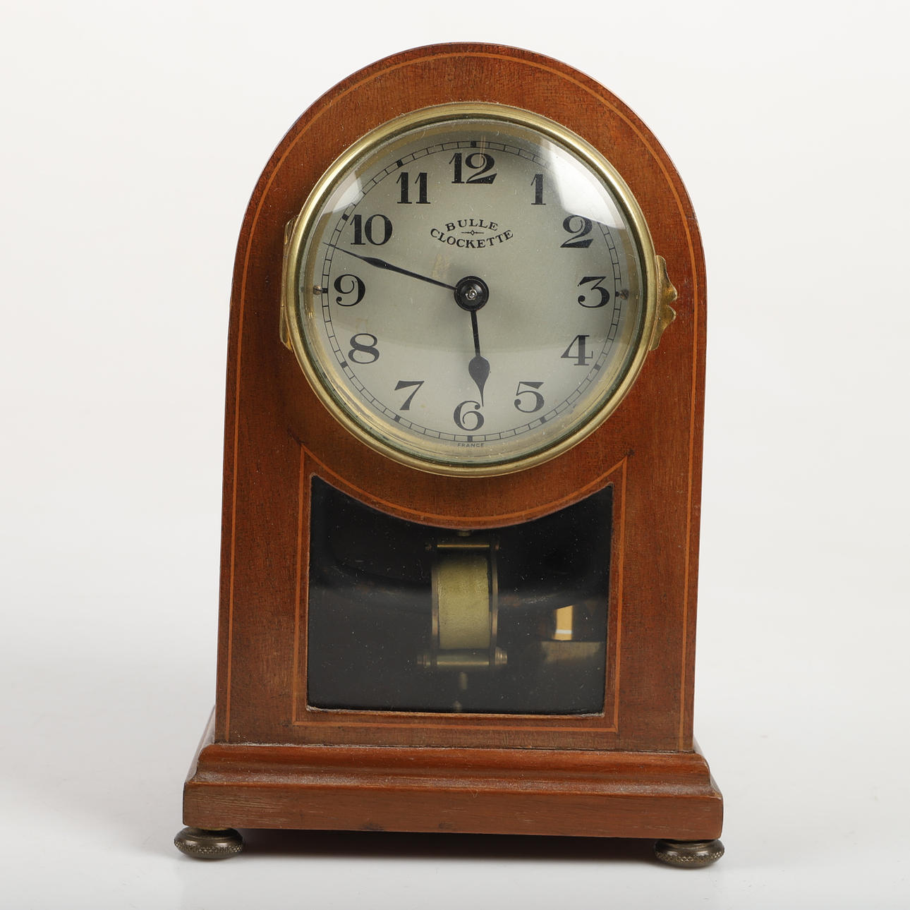 BORDSPENDYL, trä/metall, Bulle & Clockette, 1900-tal.