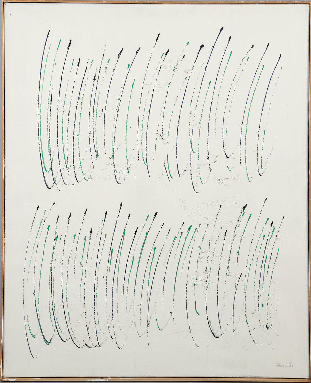 JOSÉ GORDILLO (1940-2022). Composition, oil on canvas, signed Gordillo, dated 1973 a verso.