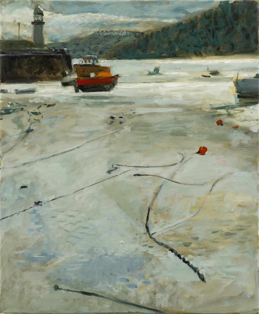 OLIVER BEVAN (GEB. 1941). St Ives, harbour.