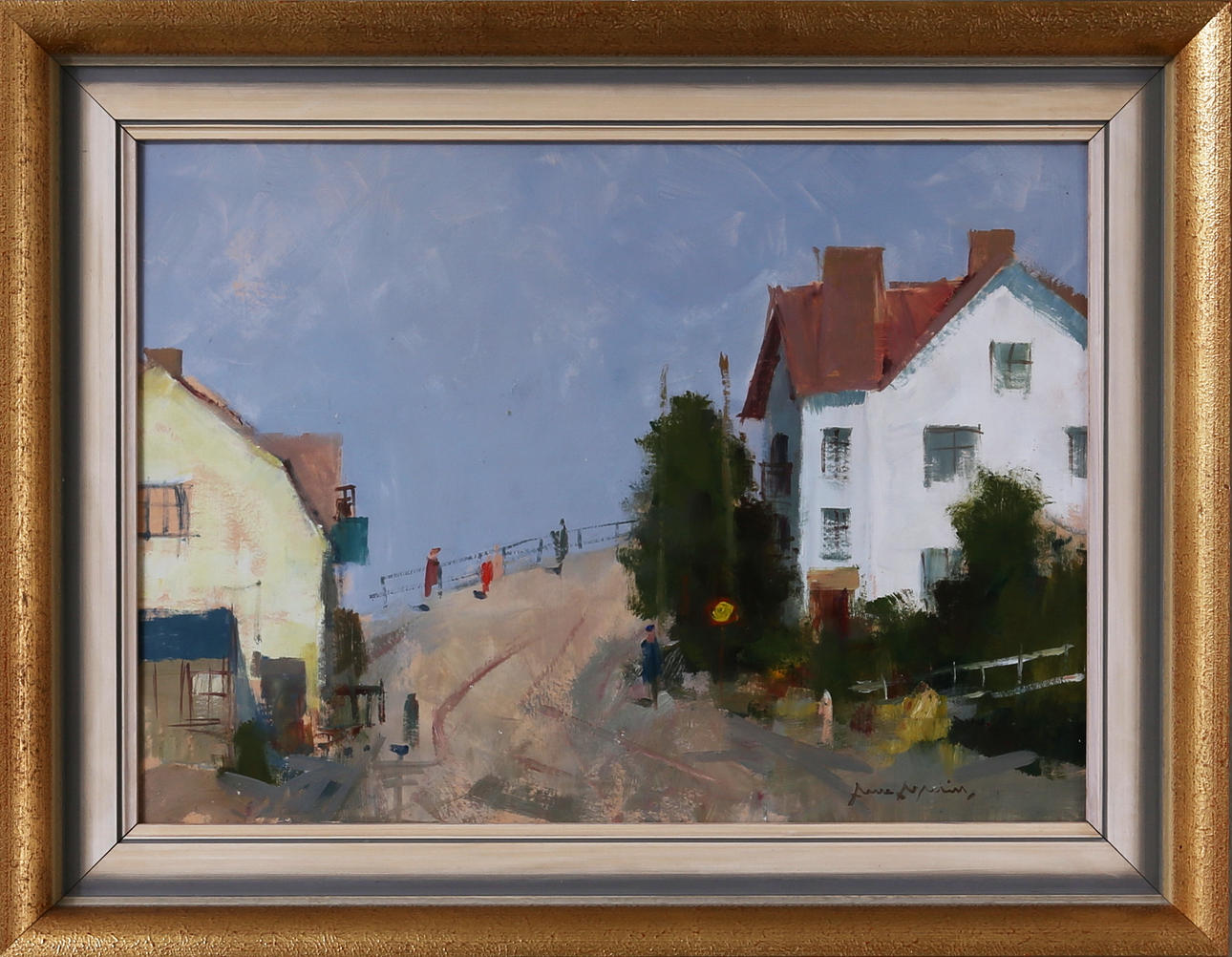 ARNE ASPELIN. "Skälderviken", olja på pannå, signerad.