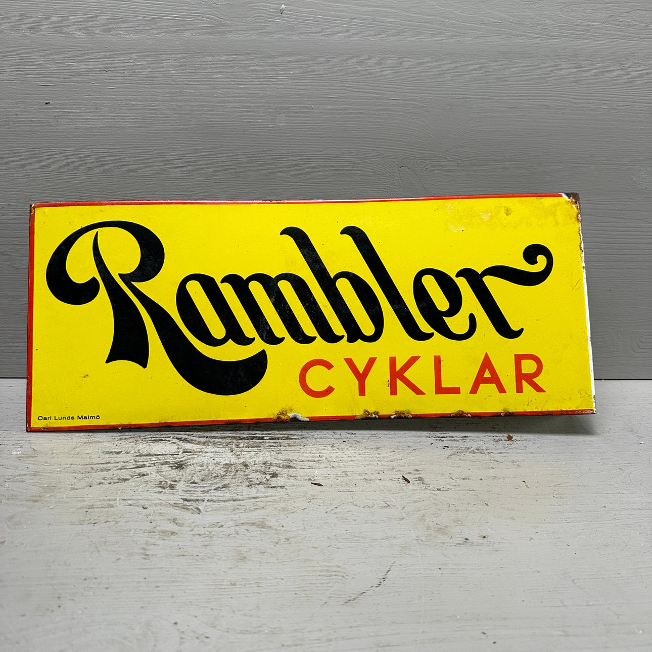 RAMBLER CYCLES, enamel sign, 1900s.