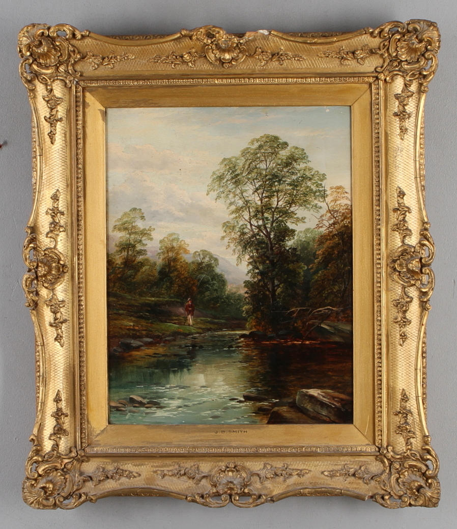 JAMES BURRELL SMITH. Fiskare, olja på duk, signerad.