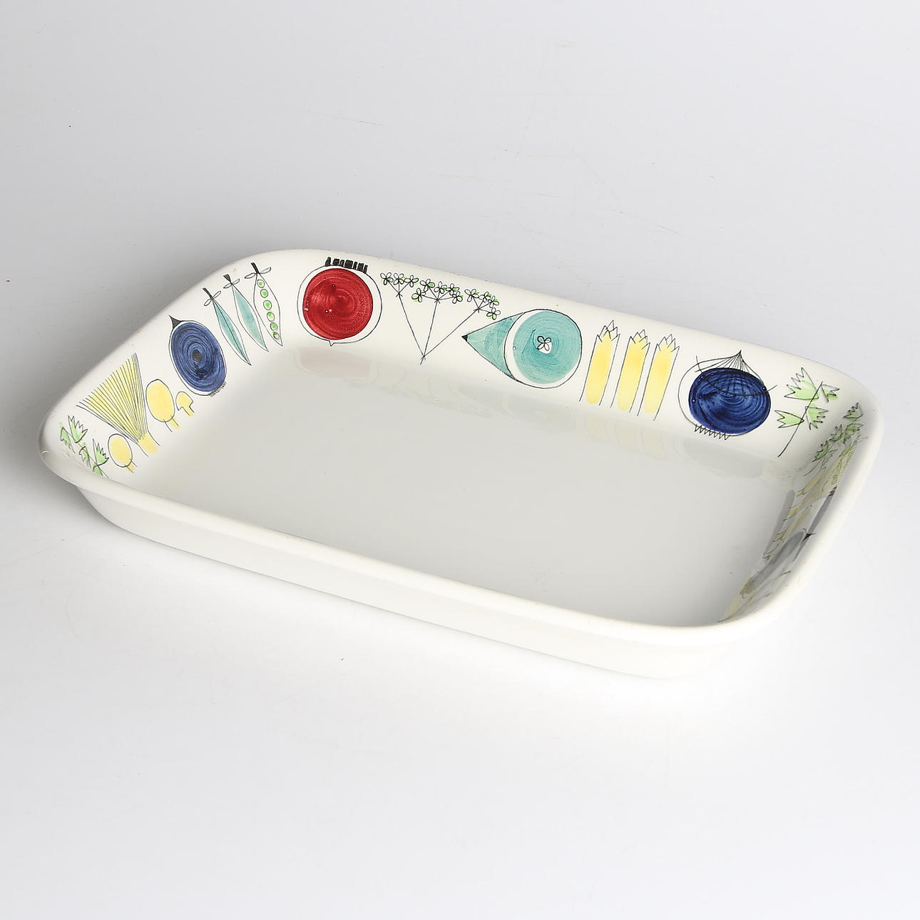 UPPLÄGGNINGSFAT, flintgods, "Picknick", Marianne Westman, Rörstrand.