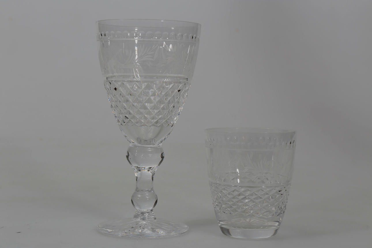 SERVISDELAR, kristall, 19 stycken, Kosta.