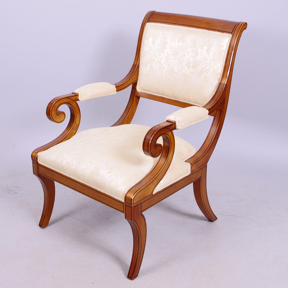 KARMSTOL, mahogny, empirestil.