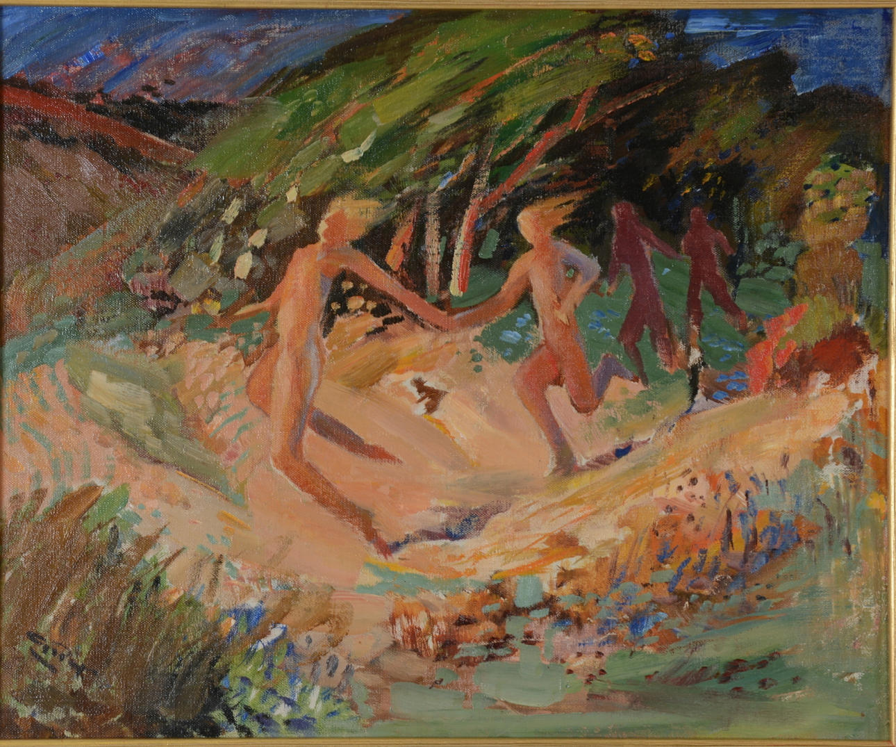 GÖTE REX. Olja på pannå.