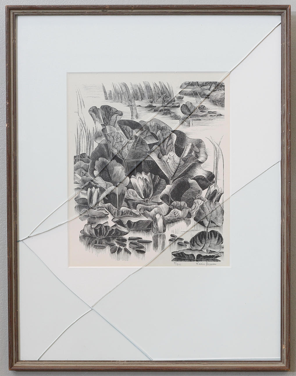 KARIN PERSSON. puupiirros, signeerattu ja numeroitu 71/310.