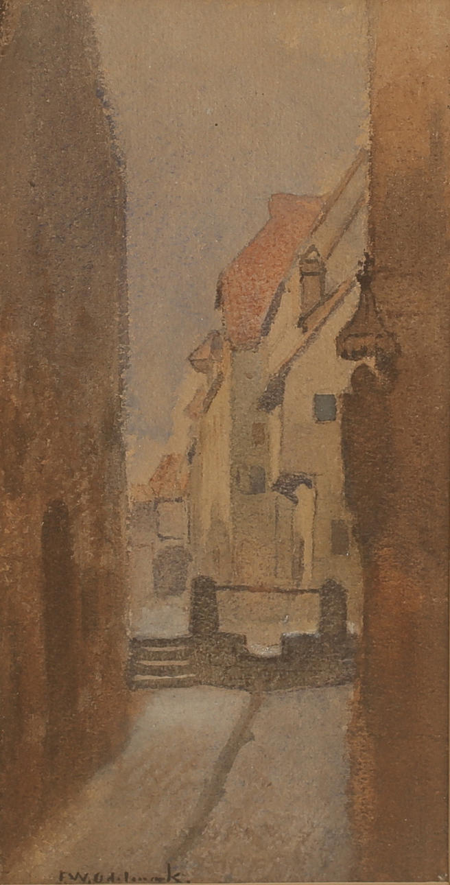 FRANS WILHELM ODELMARK. Akvarell, signerad.