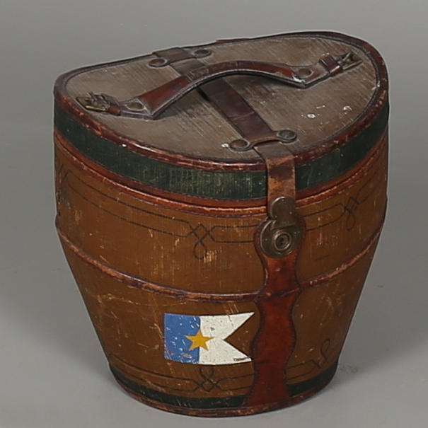 CYLINDERHATT och hattask, Mortiz Mädler, Leipzig, runt sekelskiftet 1900.