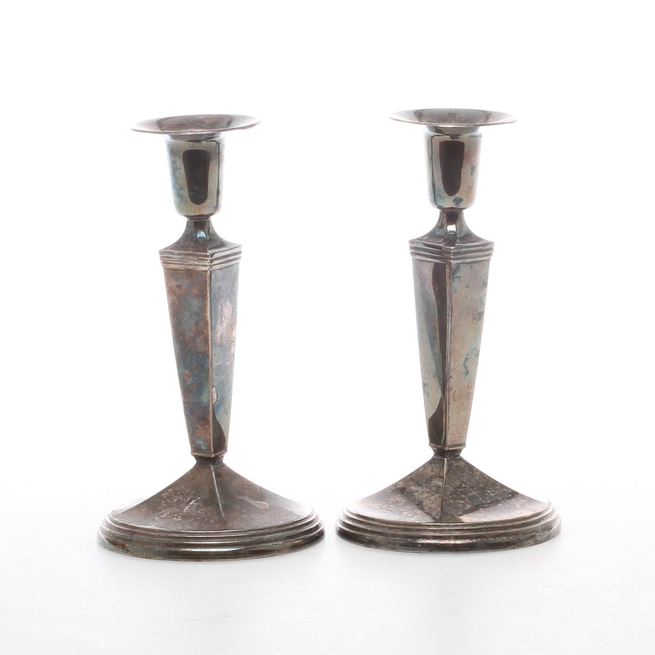 LJUSSTAKAR 1 par, silver, GAB Stockholm 1968.