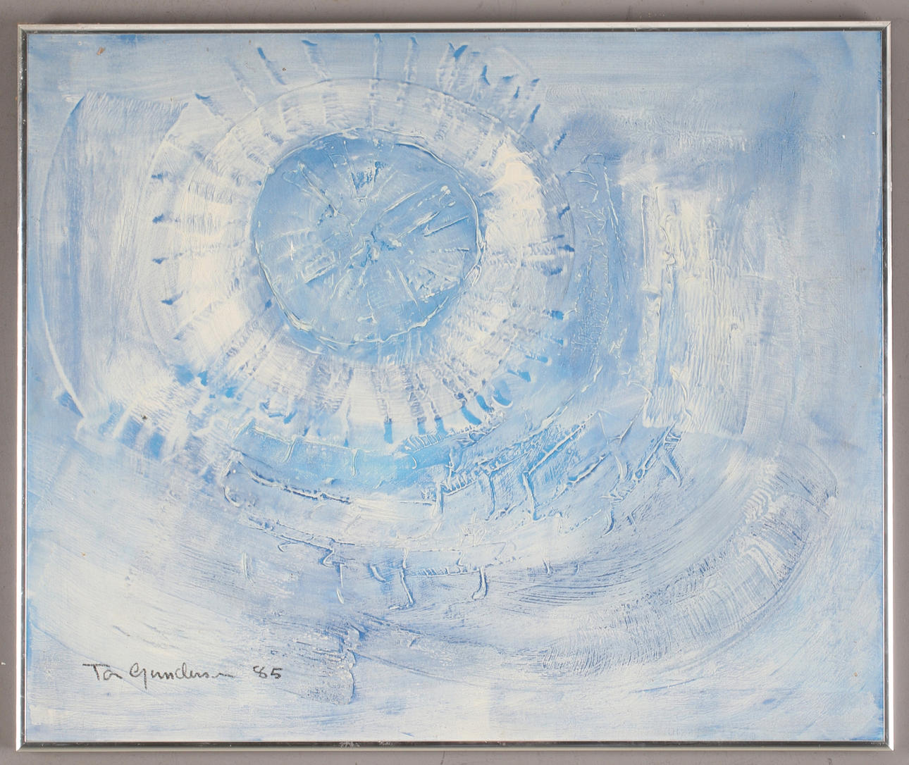 TOR GUNDERSEN. Composition, oil on canvas, signed.