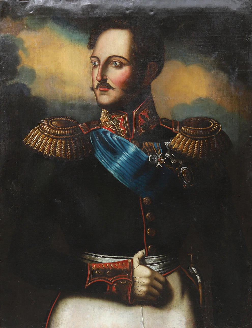 FRANZ KRÜGER (TYSKLAND 1797-1857). Attributed to. Tsar Nicholas I, Russia, oil on canvas, unsigned.