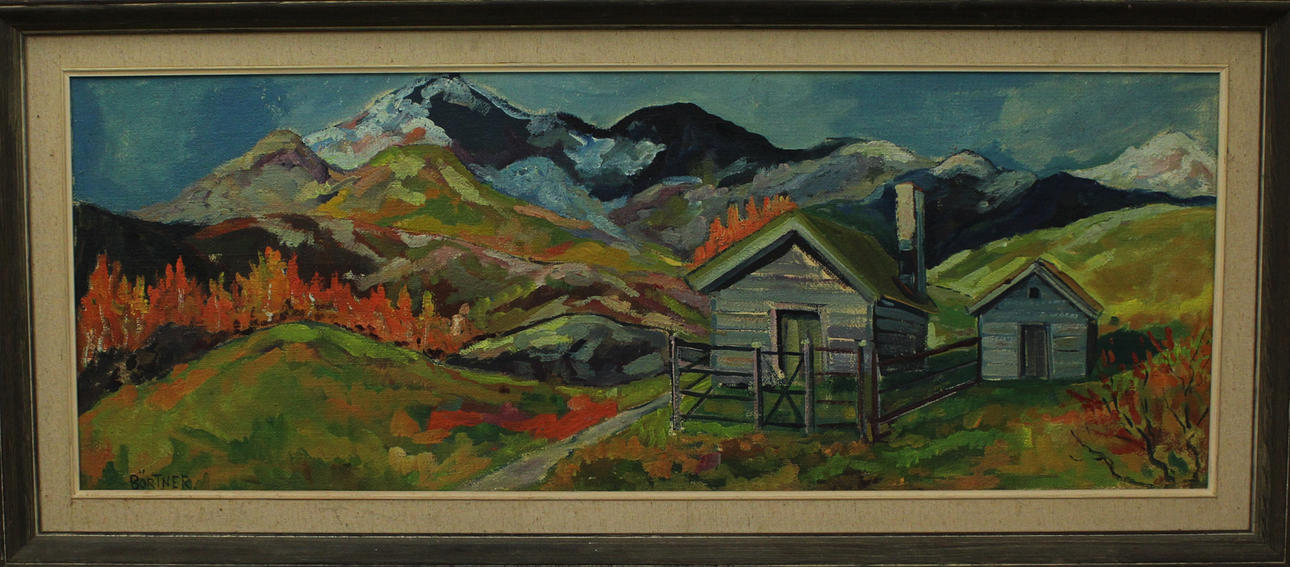 GUSTAV BÖRTNER. Fjällandskap. Olja på duk. Signerad Börtner.