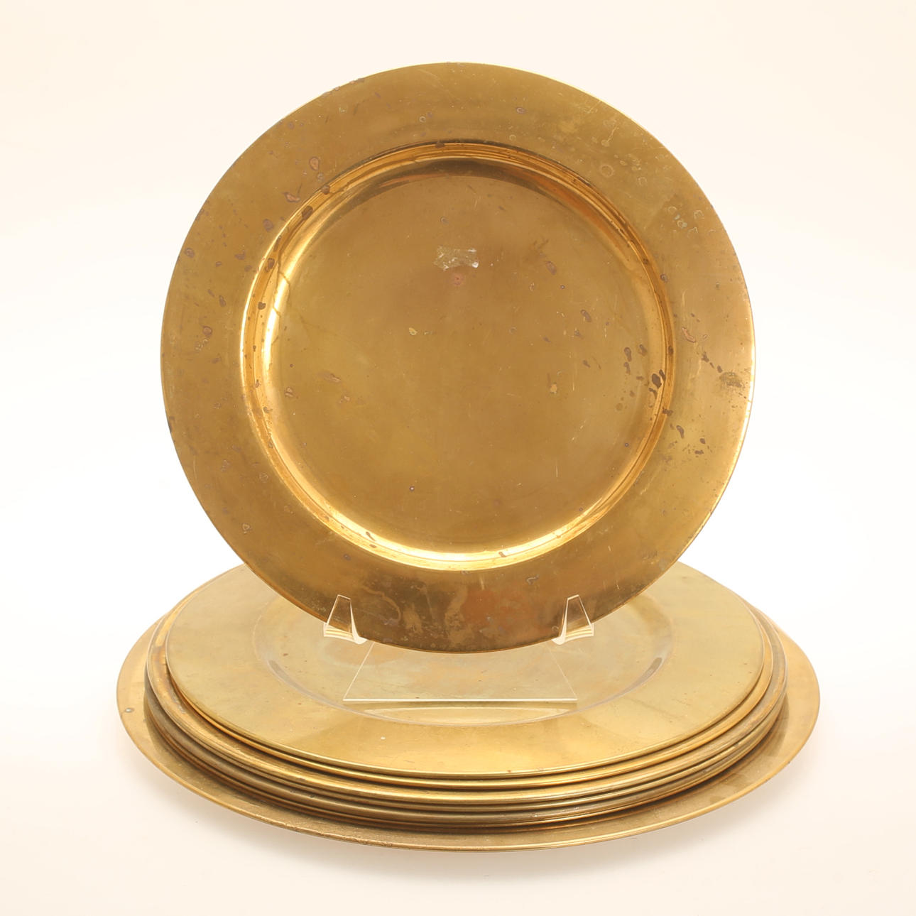 ENVELOPE PLATES, 9 pieces, brass.