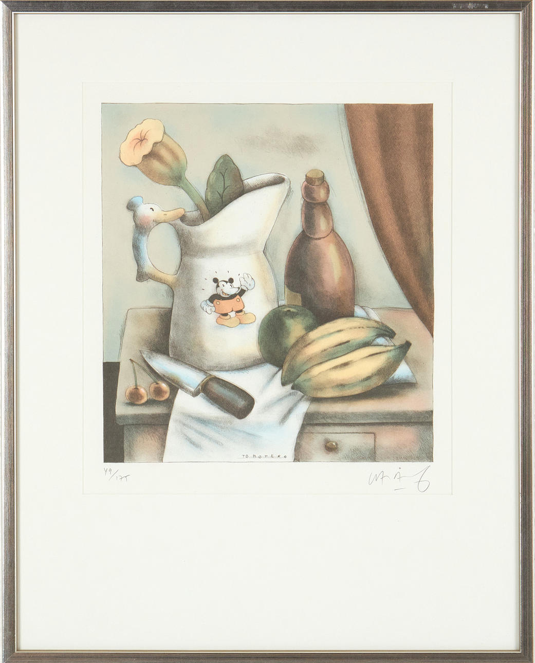 LASSE ÅBERG. "To Botero", signed Lasse Åberg, 49/175, color lithograph.