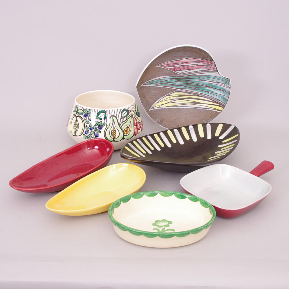 SKÅLAR SAMT KAROTTER, Rörstrand/Gustavsberg m. fl.