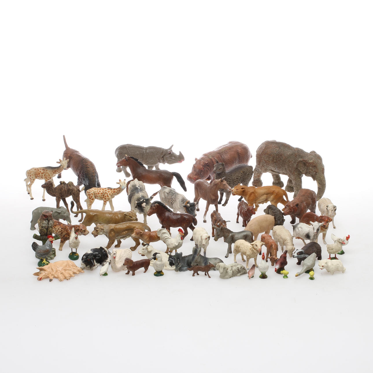 ELASTOLIN och andra tillverkare. Cirka 50 djur.