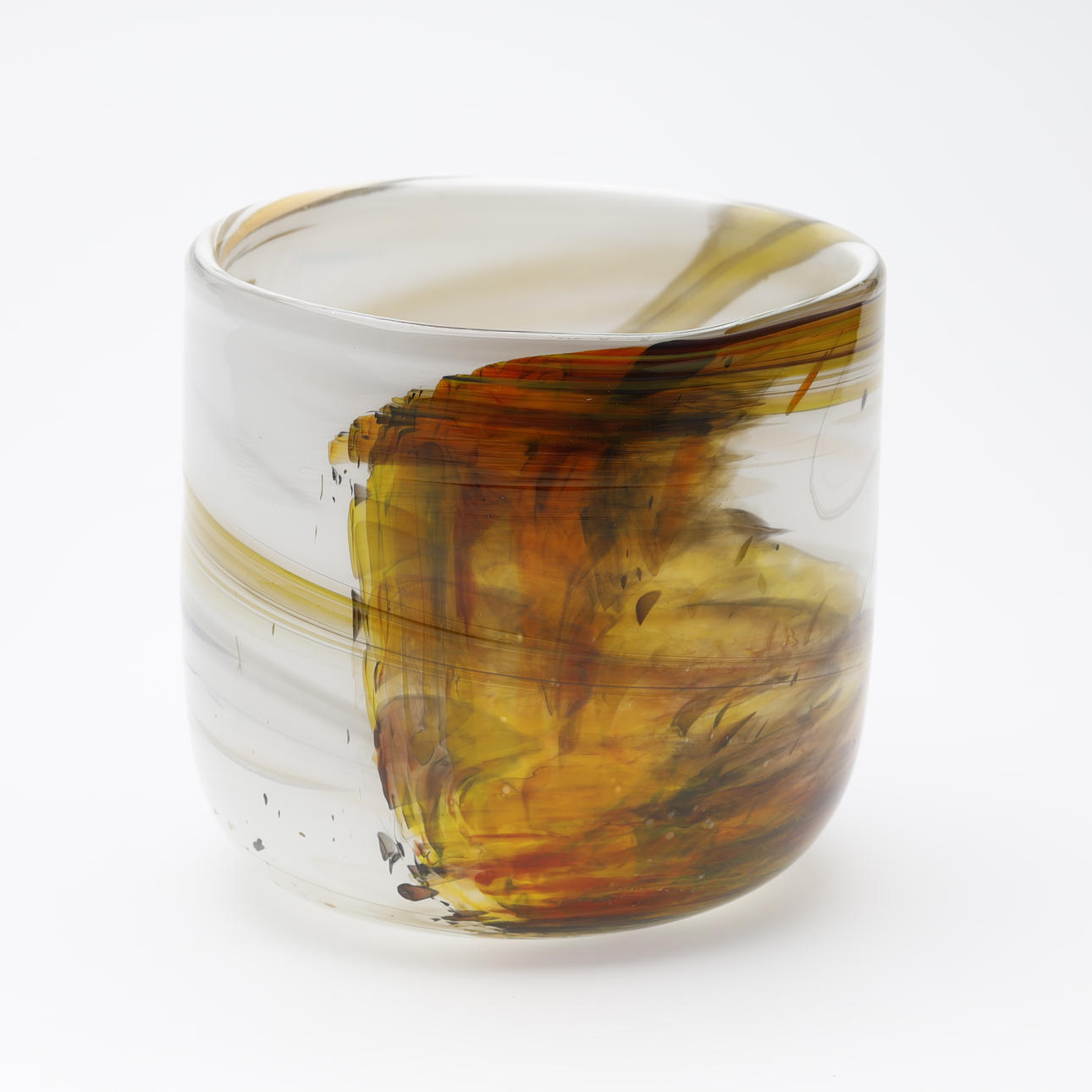 PER LÜTKEN. STOR GLASVASE, Holmegaard Glas, Danmark.