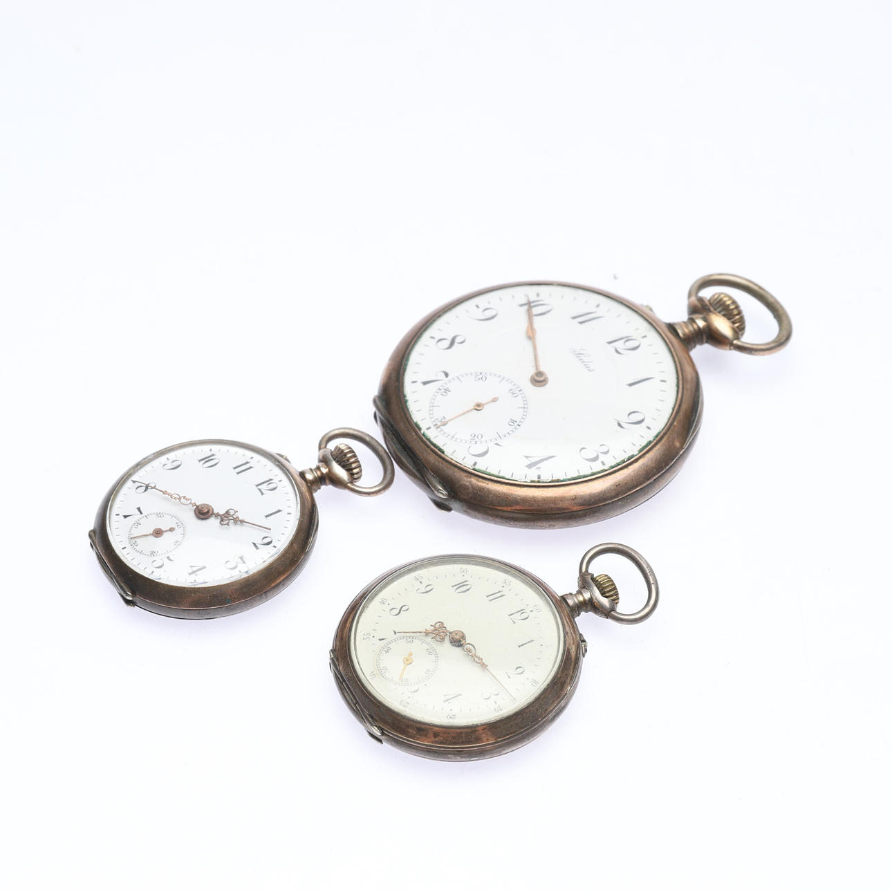 POCKET WATCH, 3 pcs, silver, including Sidus, 1900s.