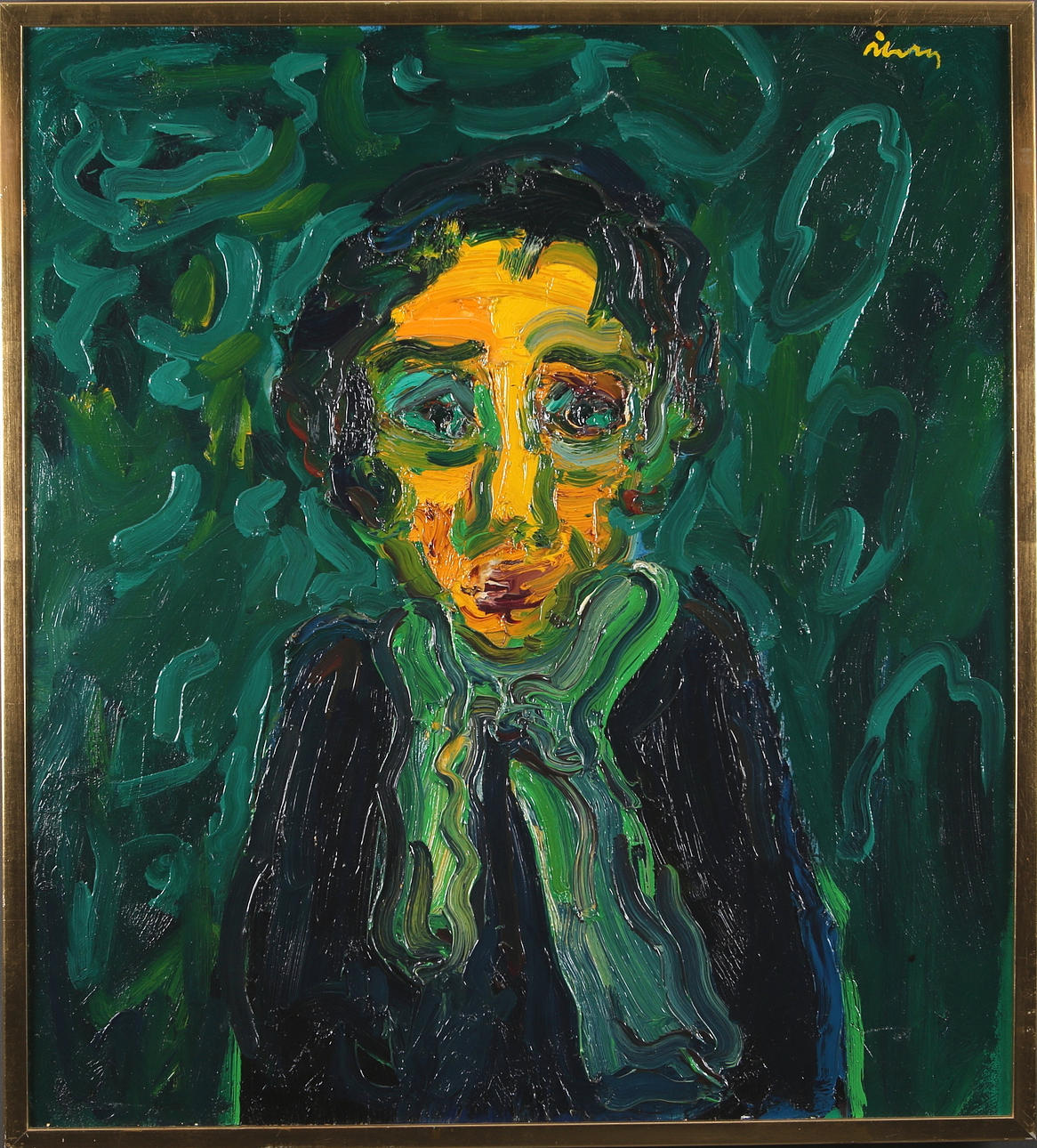 BENGT ÅBERG. Porträtt, olja på duk. Signerad.