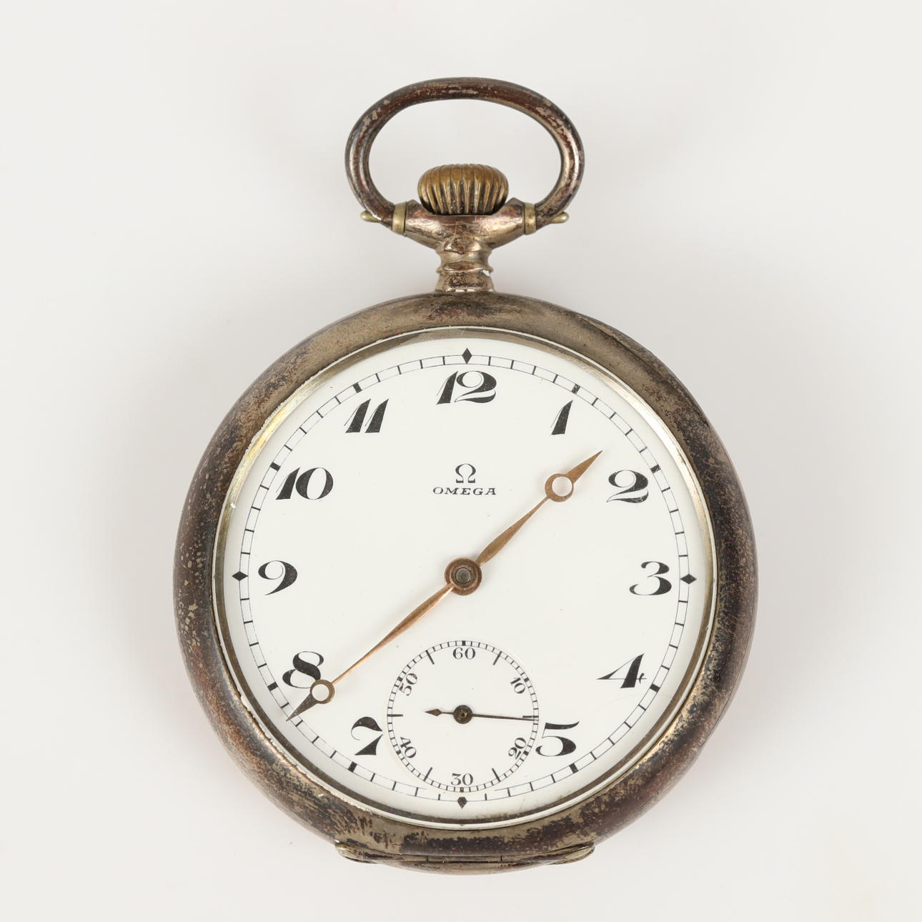 TASCHENUHR, Omega, Silber, 1923.