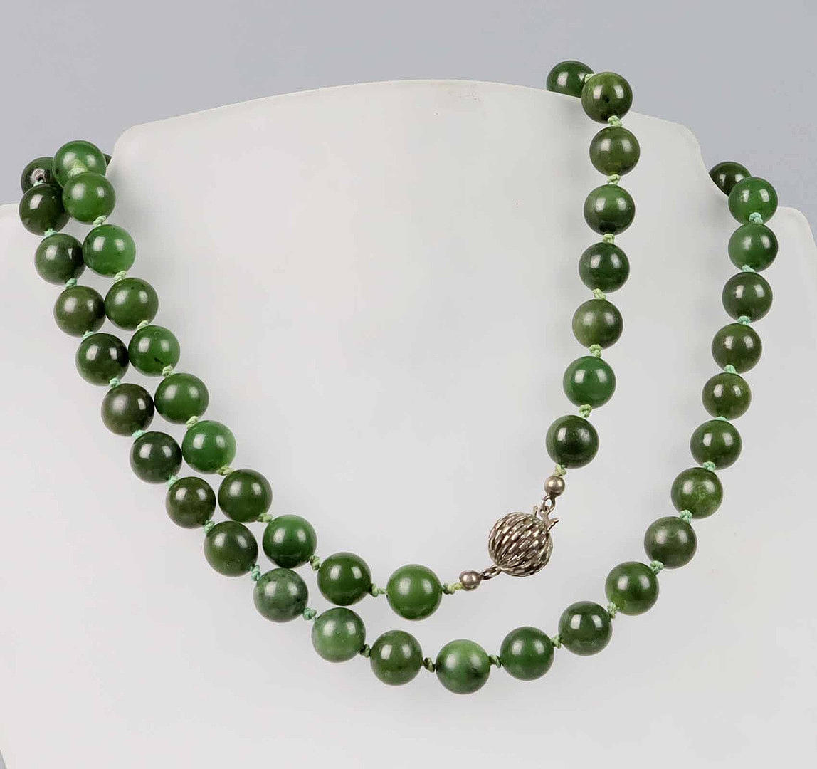 JADE COLLIER, kedja, längd 85 cm, 835 silver.