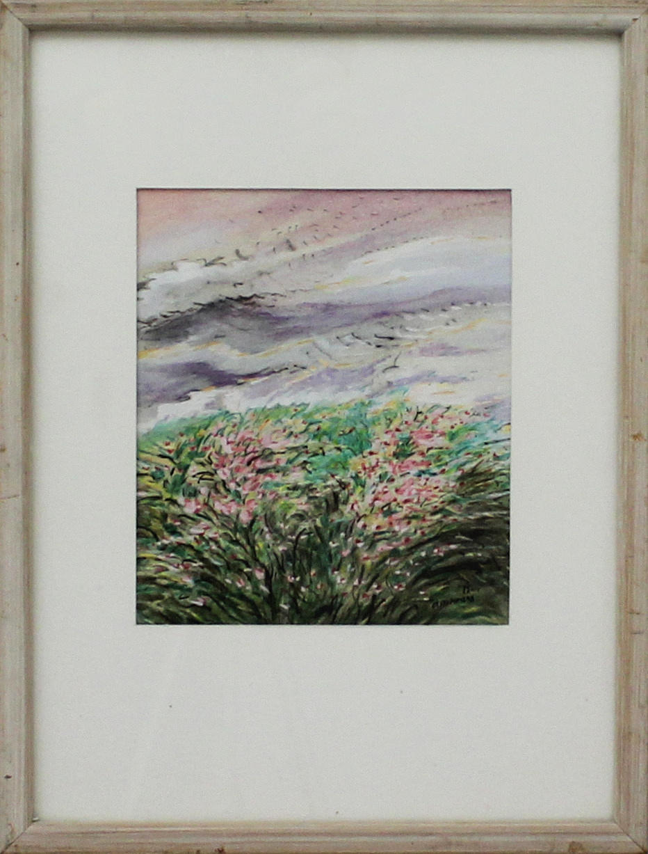 BERTIL ARKRANS. Landscape. Watercolor. Signed B Arkrans and dated -82.