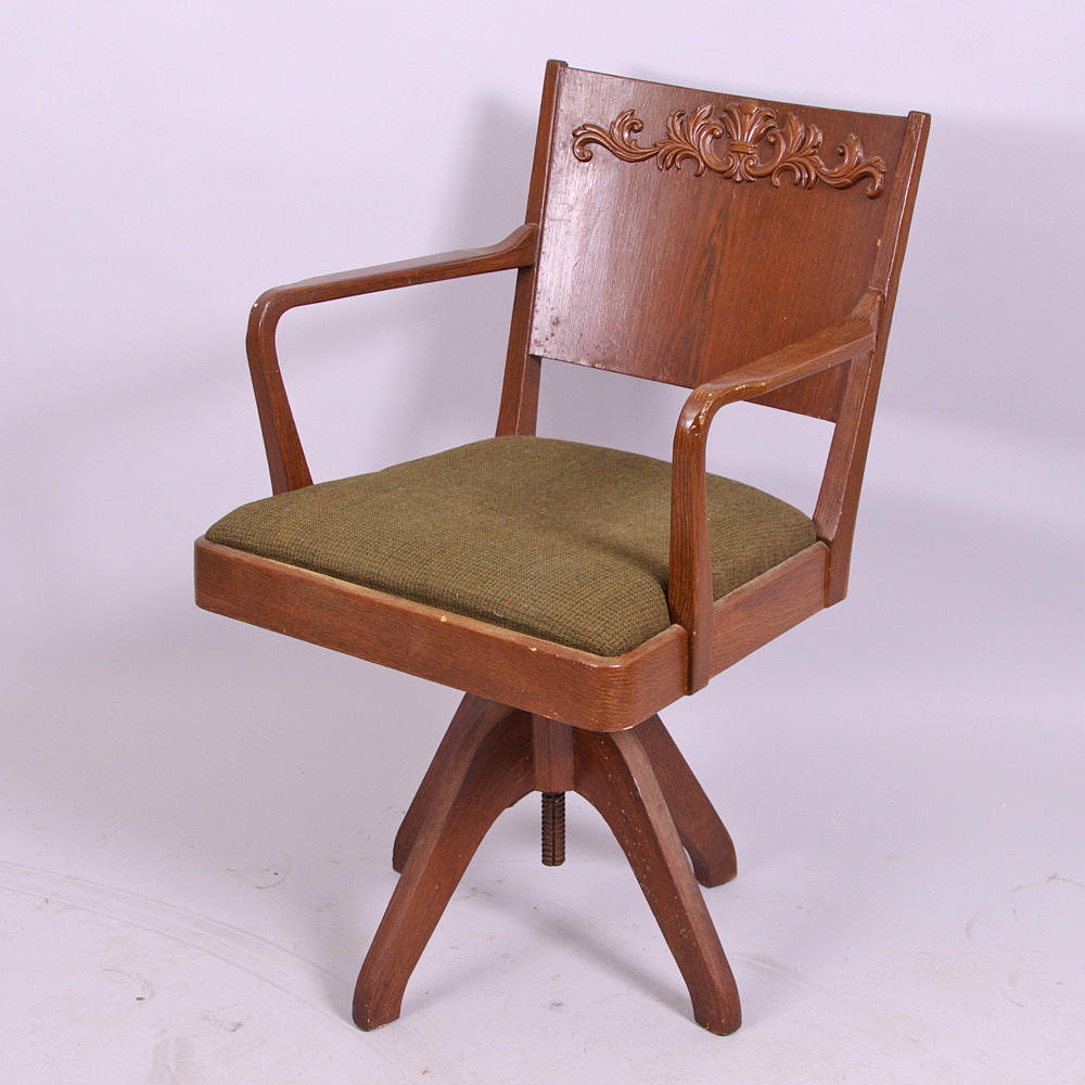 KONTORSSTOL, brunmålad, tidigt 1900-tal.