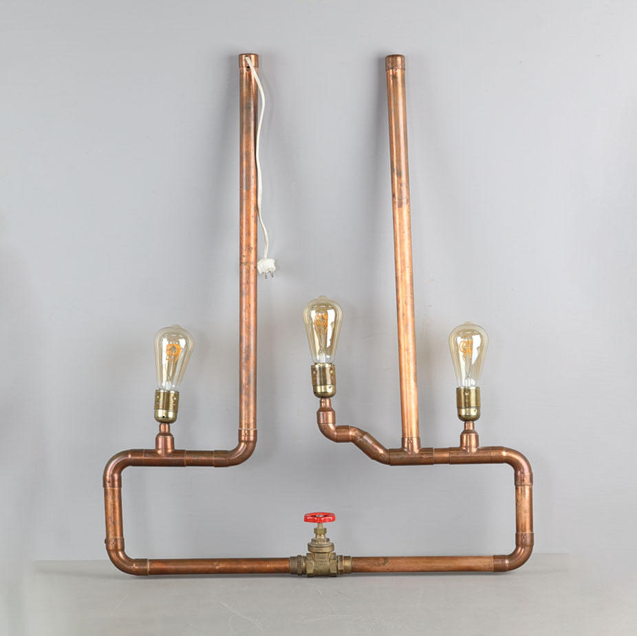 TAKLAMPA, modern tillverkning, koppar.