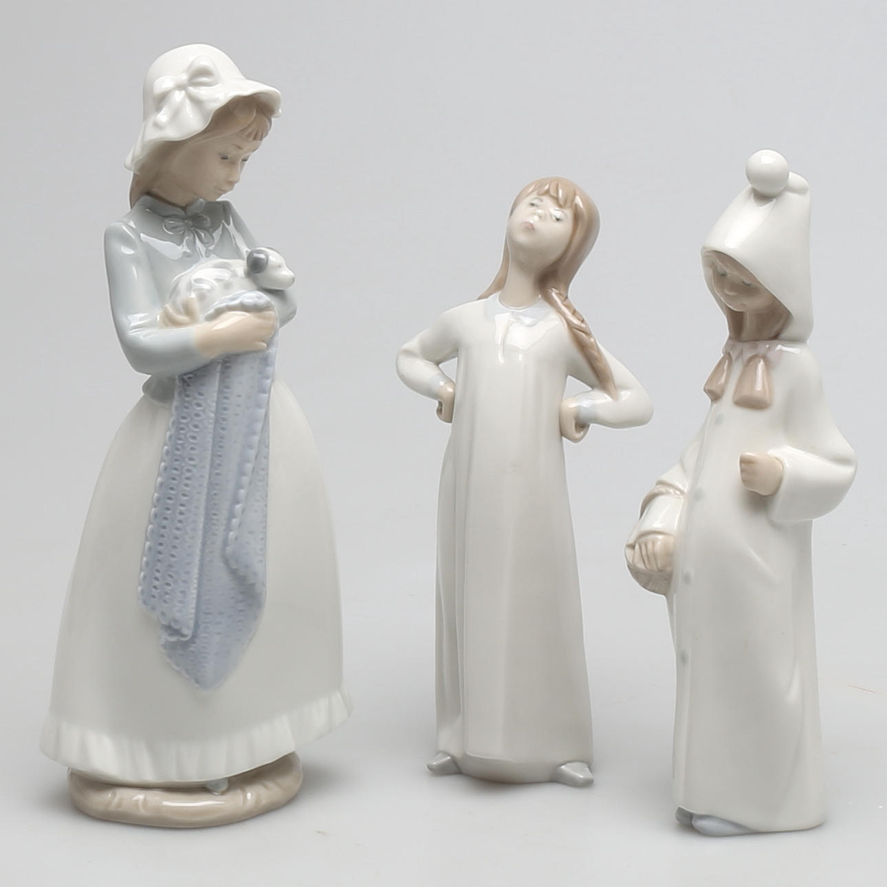PARTI FIGURINER, 3 delar, LLadro och Nao, Spanien.