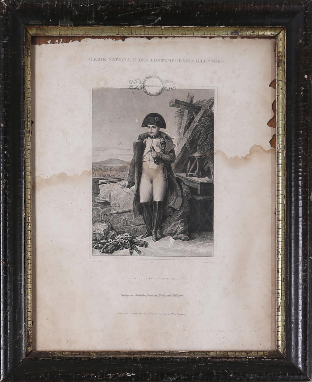 OIDENTIFIERAD KONSTNÄR. Napoleon, grafiskt blad, 1800-tal.