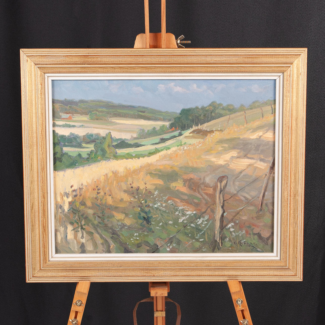 EINAR KRÜGER. Öl auf Leinwand, Landschaft, signiert E Krüger.