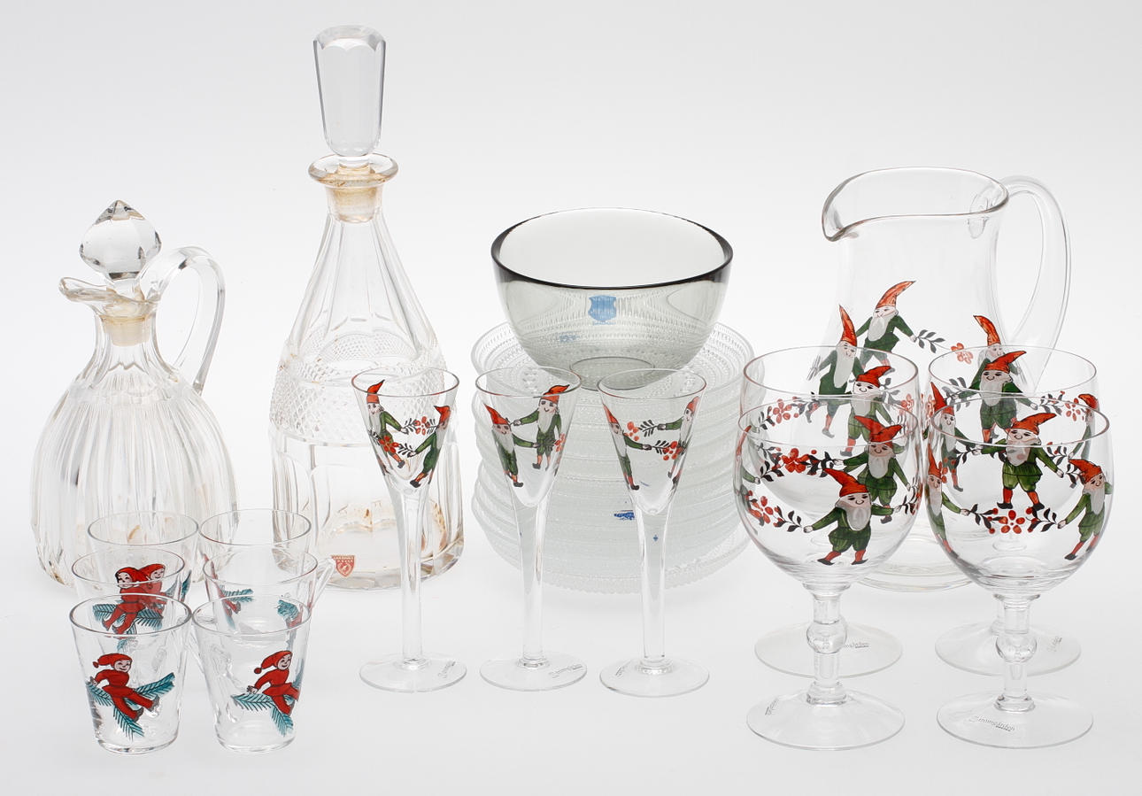 GLAS, bl.a. Orrefors, Nuutajärvi.