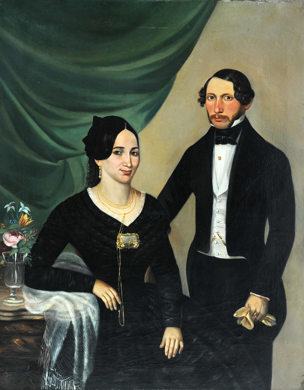 FERENC PLACHY (GESTORBEN 1861 BUDAPEST). ”Porträtt av ett par”.