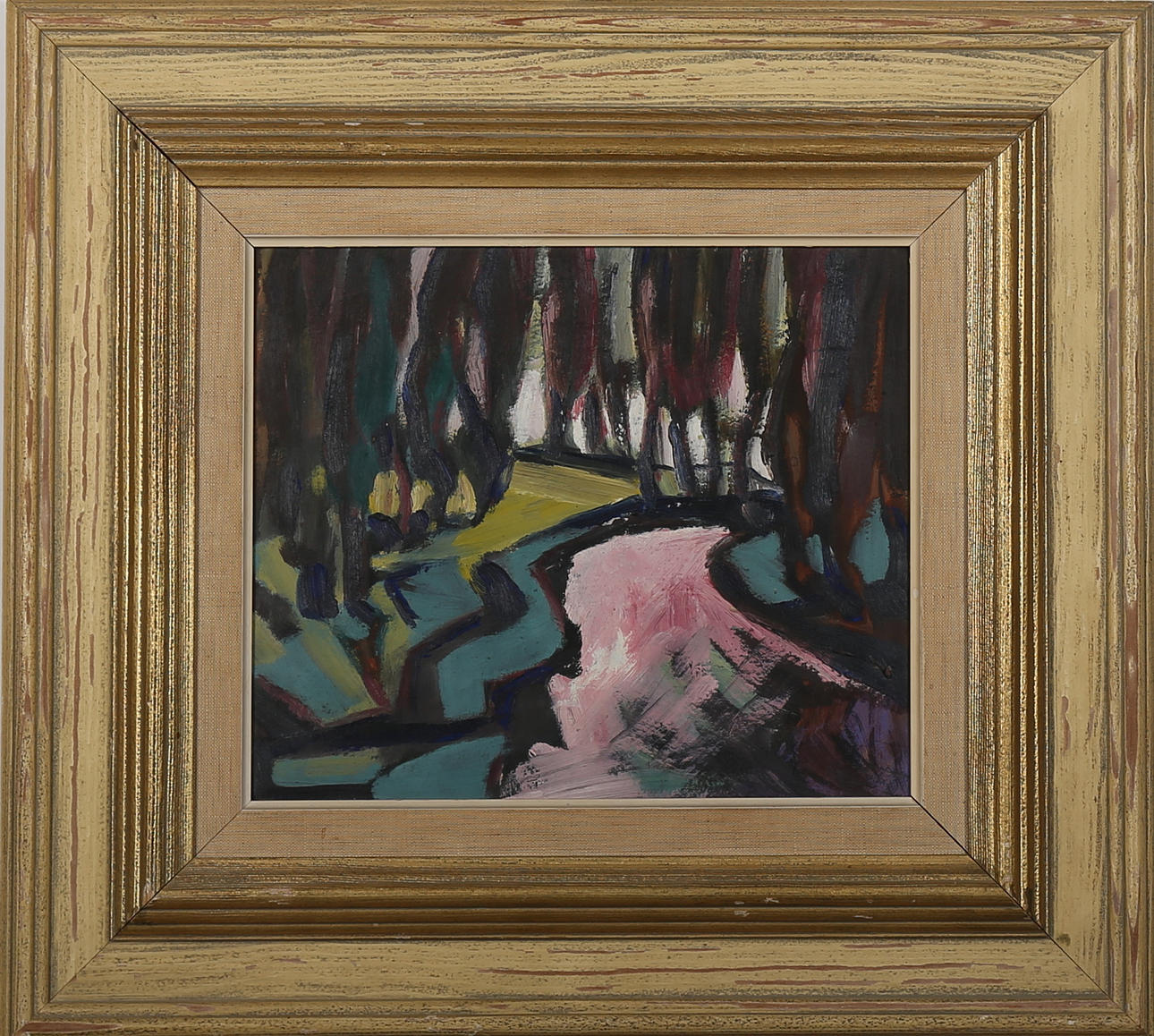 AXEL KULLE. TILLSKRIVEN. Skogslandskap, olja på pannå, osignerad.