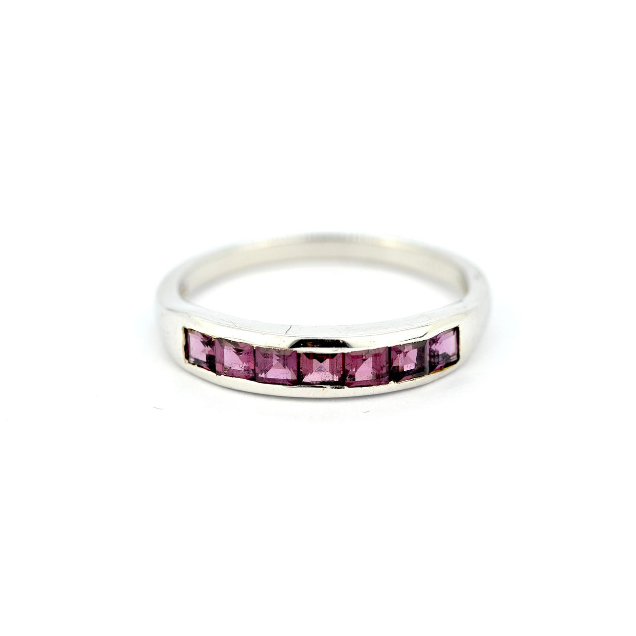 SILVER OCH ROSA TURMALINRING.