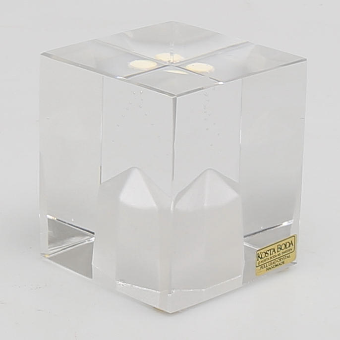 SKULPTUR i glas, Bertil Vallien, Kosta, signerad Kosta 98526 B.Vallien.