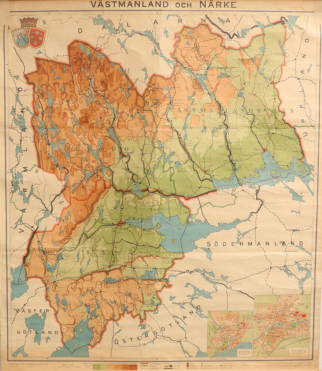 SKOLKARTA, Västmanland och Närke.
