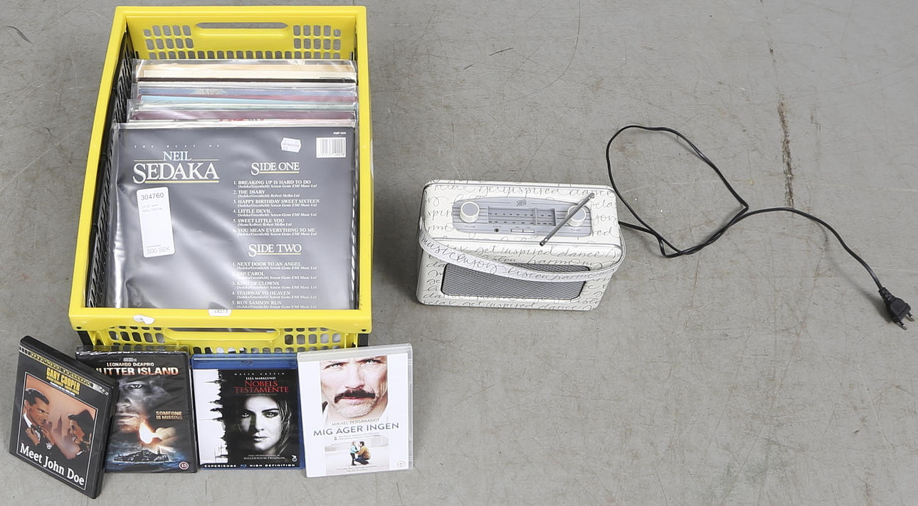 LP, EP samt radio, 1900-tal.