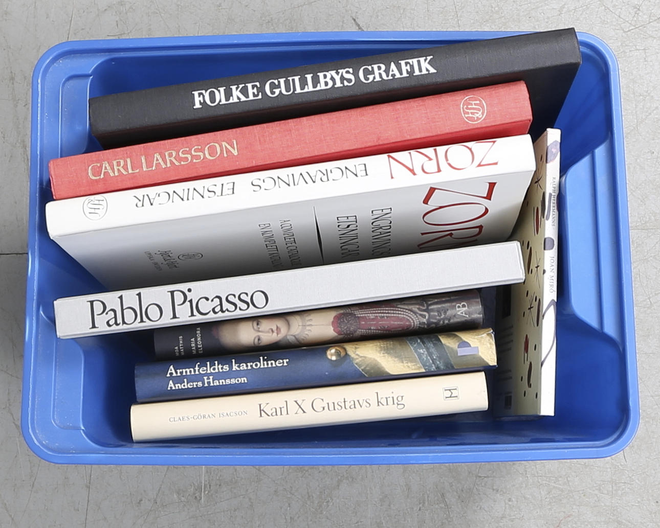 BÖCKER, 8 st, bl.a. Folke Gullbys grafik.