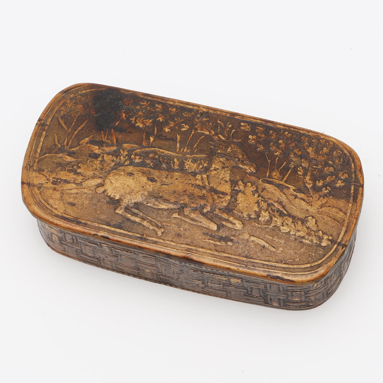 SNUSDOSA, Näver, 1800-tal.