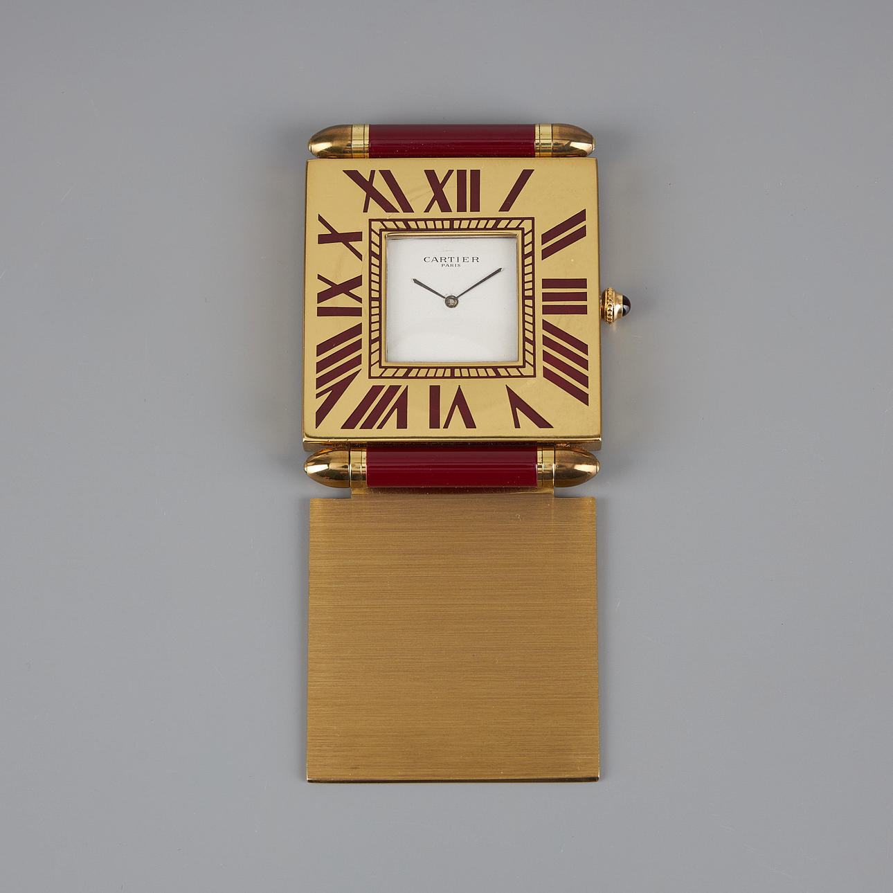 CARTIER, Pendulette, viajero, cuarzo.