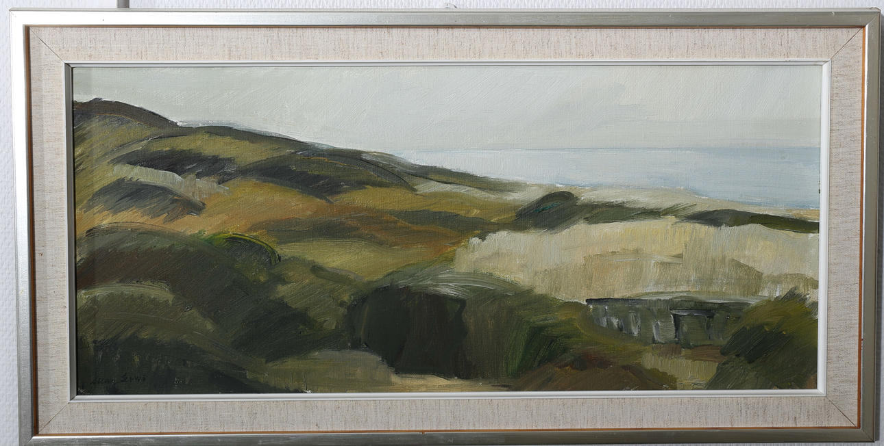 ALLAN ERWÖ. Olja på duk, Skånska ängar, signerad.