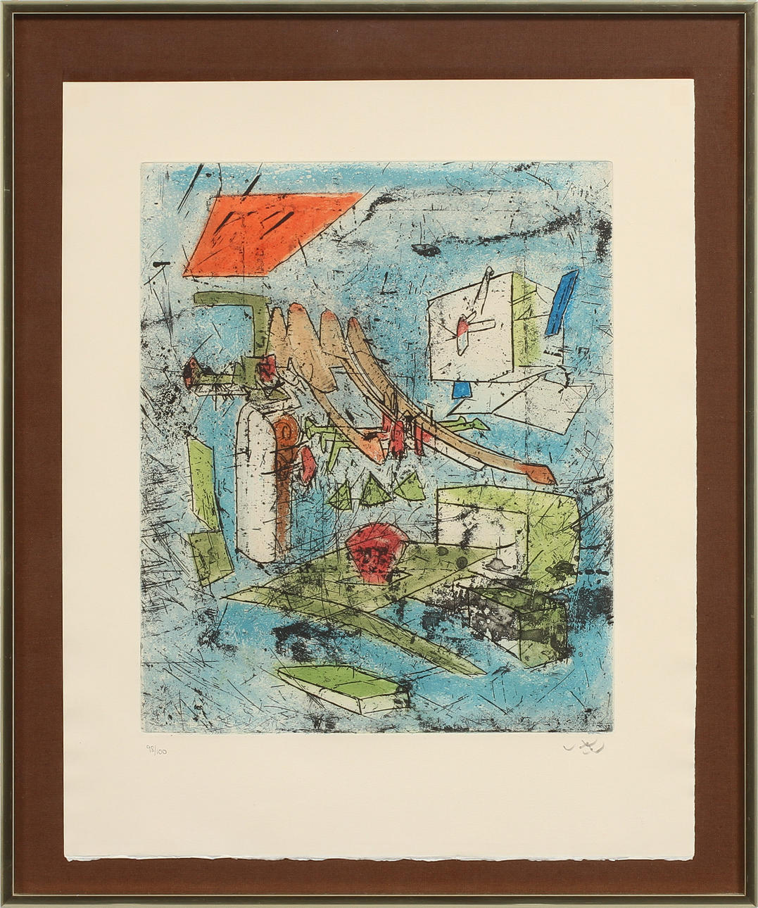 ROBERTO MATTA. "Il se delivre", färglitografi, sign o numr 98/100.