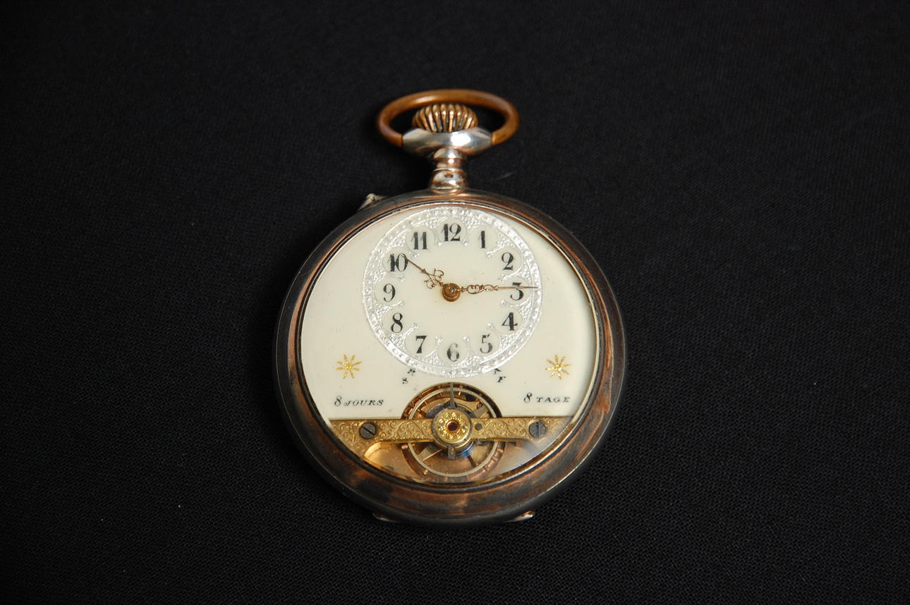 POCKET WATCH, 8 day movement, Spiral Breguet, 1900s.