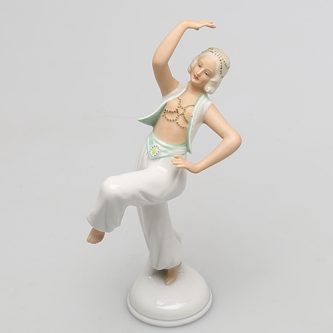 FIGURIN i porslin, haremsdansös, Schaubach-Kunst, Västtyskland.